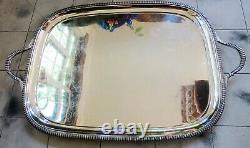 Fabulous Large Antique Silver Plate 29 Handled Tea Tray Barker Ellis