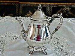 Fabulous Vintage Silver Plated Coffee & Tea Pot On Silver Plated Tray Viners