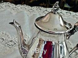 Fabulous Vintage Silver Plated Coffee & Tea Pot On Silver Plated Tray Viners