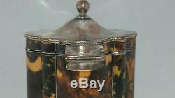 Faux Tortoiseshell And Silver Plate Tea Caddy