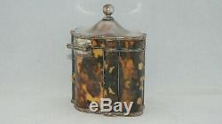 Faux Tortoiseshell And Silver Plate Tea Caddy