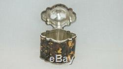 Faux Tortoiseshell And Silver Plate Tea Caddy