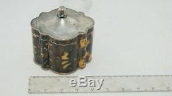 Faux Tortoiseshell And Silver Plate Tea Caddy