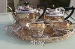 Five Piece Silver Plated Adams Tea Coffee Service Tray by SILVERCRAFT Sheffield