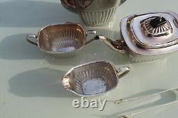 Five Piece Silver Plated Adams Tea Coffee Service Tray by SILVERCRAFT Sheffield