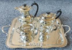 Five Piece Silver Plated Georgian Tea Coffee Service Tray