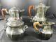 Four Piece Antique Cristofle OrfÈvrerie Gallia Plated Silver Tea Set