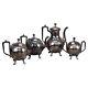 Four Piece Antique Figural Clawfoot Silver Plate Tea Set C1890