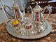 Free Shipping! Vintage Oneida Silver Plated 5 Piece Ornate Tea & Coffee Set