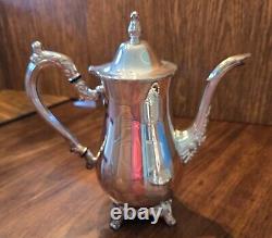Free Shipping! Vintage Oneida Silver Plated 5 Piece Ornate Tea & Coffee Set