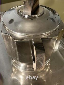French Art Deco 1930's Coffee Tea Service Silver Plate Lanel Despres Ercuis Era