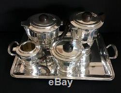 French Art Deco Coffee & Tea Service on Tray Coffeeware