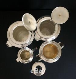 French Art Deco Coffee & Tea Service on Tray Coffeeware