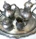 French Provincial Reed & Barton 7040 Silver Plate Tea Coffee Set With Tray