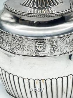 GEORGIAN SILVER PLATED TEAPOT c1770 LION DESIGN OLD SHEFFIELD PLATE