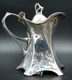 GERMANY WMF Art Nouveau IVY Silver Plated Coffee and Tea Service TWO LARGE TRAY