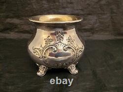 GORHAM Chantilly 6 Pc SILVER-PLATE TEA SET-2 Pots-Creamer-Sugar-Waste- Rect Tray