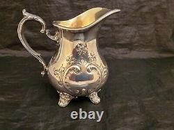 GORHAM Chantilly 6 Pc SILVER-PLATE TEA SET-2 Pots-Creamer-Sugar-Waste- Rect Tray