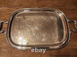 GORHAM Chantilly 6 Pc SILVER-PLATE TEA SET-2 Pots-Creamer-Sugar-Waste- Rect Tray