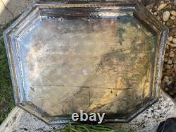 G. B Sport, Padova, Italy, Hand Hammered Art Deco Silver Plate Coffee/Tea Service