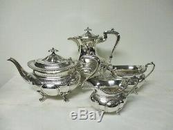 Georgian Style Christopher Johnson Sheffield English Silverplate Tea Service Set