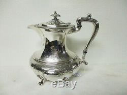 Georgian Style Christopher Johnson Sheffield English Silverplate Tea Service Set