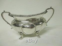 Georgian Style Christopher Johnson Sheffield English Silverplate Tea Service Set