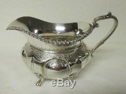 Georgian Style Christopher Johnson Sheffield English Silverplate Tea Service Set