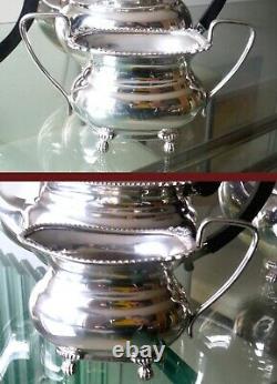 Gleaming 4pc Sheffield Silver Plated Vintage Coffee/tea Set-viners %