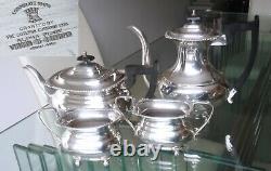 Gleaming 4pc Sheffield Silver Plated Vintage Coffee/tea Set-viners %