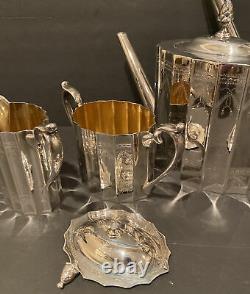 Godinger Silver Art Co 1930 Lunt Paul Revere Federal style Tea Set Of 4 Rare Set