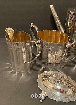 Godinger Silver Art Co 1930 Lunt Paul Revere Federal style Tea Set Of 4 Rare Set