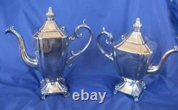 Goldfeder Silverplate Art Deco Tea Set 1932-1957 8 pcs Large tray 24 x 20