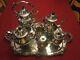Goldfeder Silverplate Art Deco Tea Set 1932-1957 Six Pieces And Large Tray