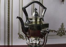 Gorgeous Antique Sheffield Tea Pot Kettle Edwardian With Burner PAT Jan 12 1892