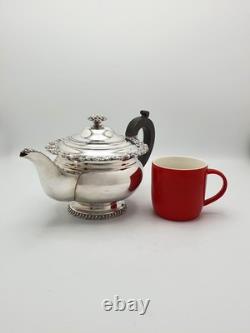 Gorgeous Antique Silver-Plated Three-Piece Tea Set with Ornate Grapevine Details