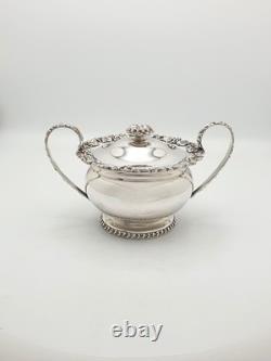 Gorgeous Antique Silver-Plated Three-Piece Tea Set with Ornate Grapevine Details