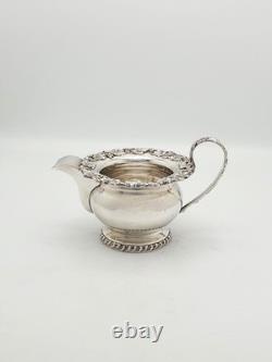 Gorgeous Antique Silver-Plated Three-Piece Tea Set with Ornate Grapevine Details