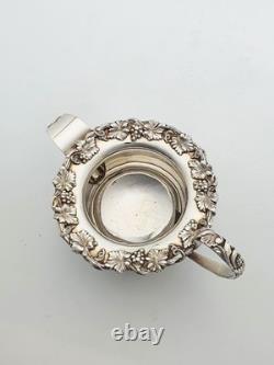 Gorgeous Antique Silver-Plated Three-Piece Tea Set with Ornate Grapevine Details