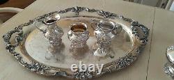 Gorgeous Reed & Barton KING FRANCIS Silverplate Coffee/Tea Pot Set 6 pieces