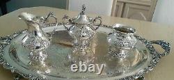 Gorgeous Reed & Barton KING FRANCIS Silverplate Coffee/Tea Pot Set 7 pieces