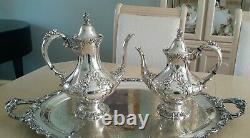 Gorgeous Reed & Barton KING FRANCIS Silverplate Coffee/Tea Pot Set 7 pieces