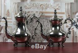 Gorgeous Victorian Antique Silverplate Tea Set FB Rogers 5 Pieces