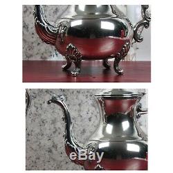 Gorgeous Victorian Antique Silverplate Tea Set FB Rogers 5 Pieces