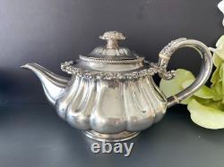 Gorgeous Victorian Ornate Silver Plate Tea Service 3 Pieces Set