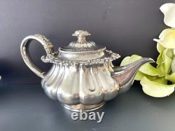 Gorgeous Victorian Ornate Silver Plate Tea Service 3 Pieces Set