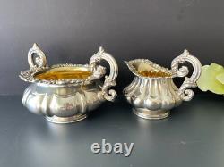Gorgeous Victorian Ornate Silver Plate Tea Service 3 Pieces Set