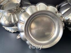 Gorgeous Victorian Ornate Silver Plate Tea Service 3 Pieces Set