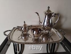 Gorgeous Vintage LEONARD Silver Plated Tea Set 5 Piece