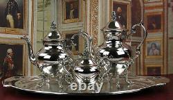 Gorgeous Vintage Silverplate Birmingham Tea Set 4 Pieces